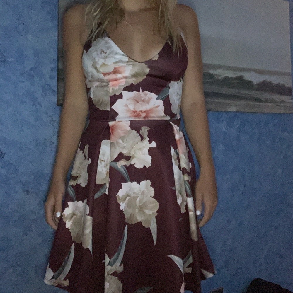 floral pattern small charlotte russe dress